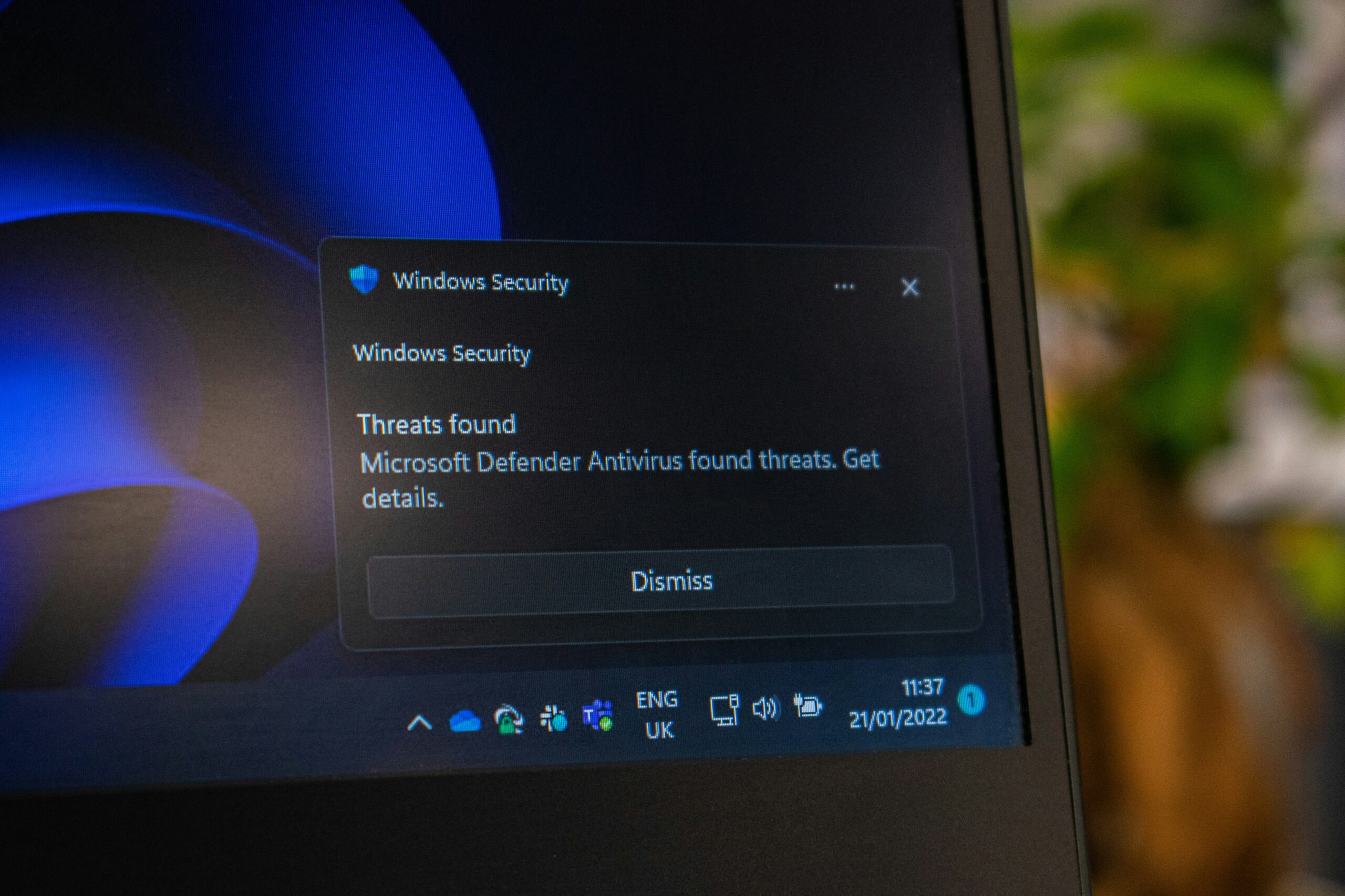 Microsoft Windows Vulnerabilities 2025 security warning on PC screen.