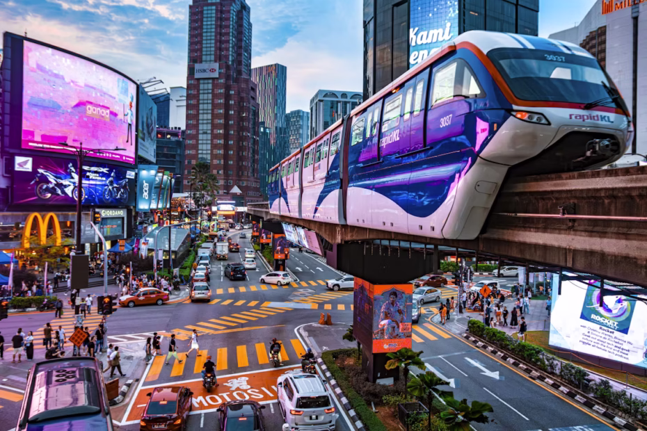 Smart city with connected devices and AI-powered automation
